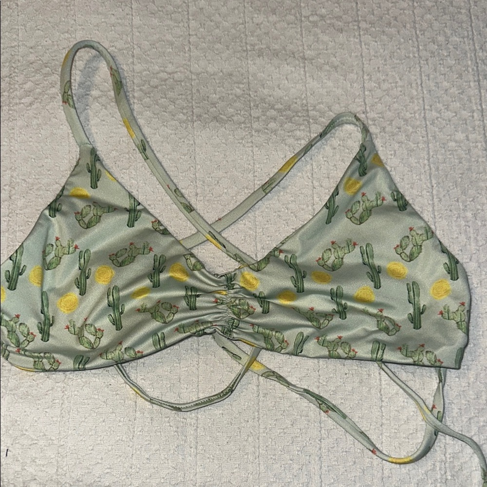 Cactus Print Bikini Top